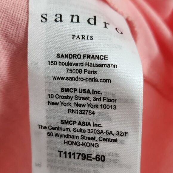 Sandro Paris Top Womens XS 0‎ Pink Alix Cuba With Love Short Sleeve T-shirt - Picture 5 of 9